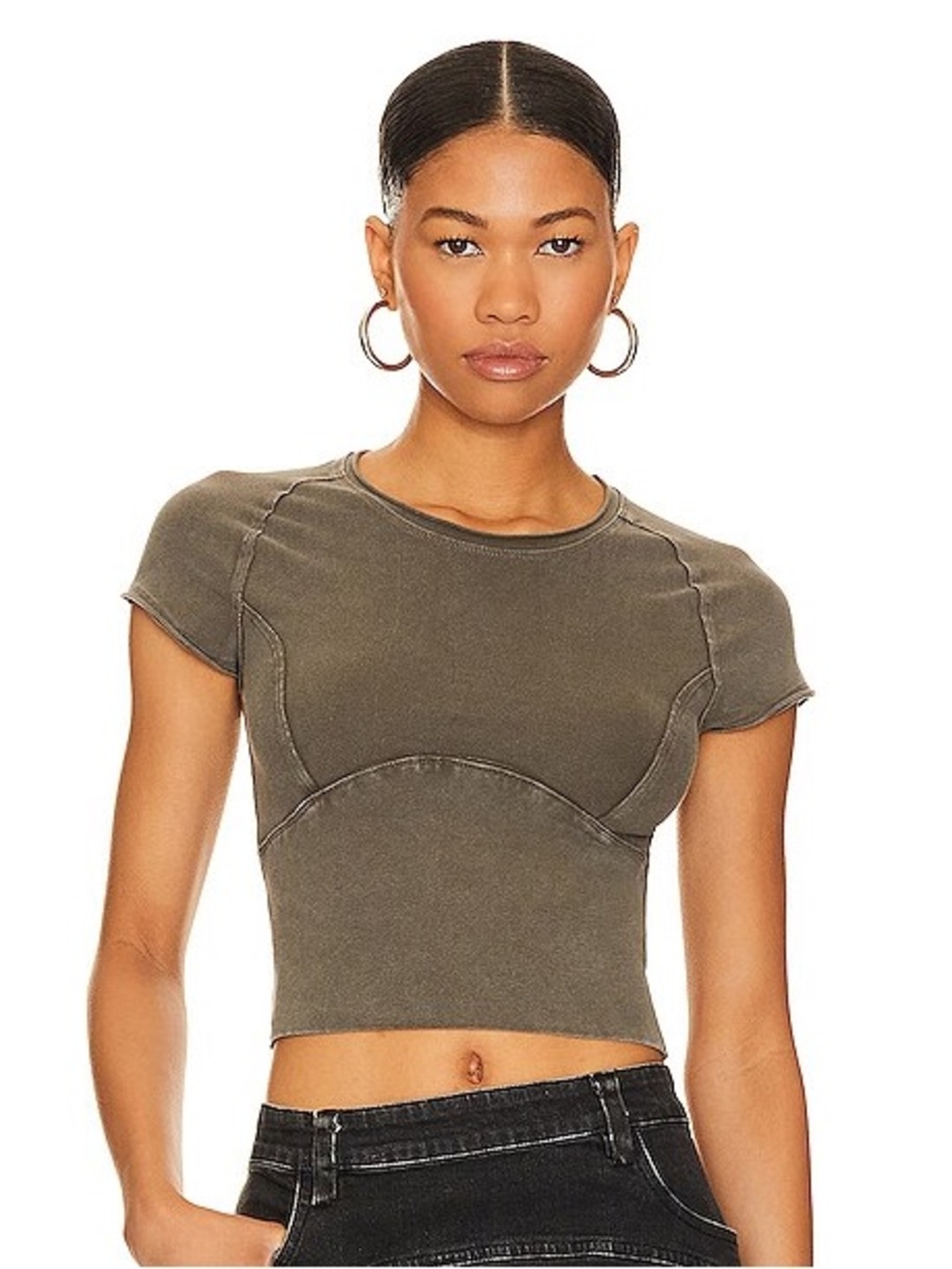 Free People Brown Protagonist Tee Size S